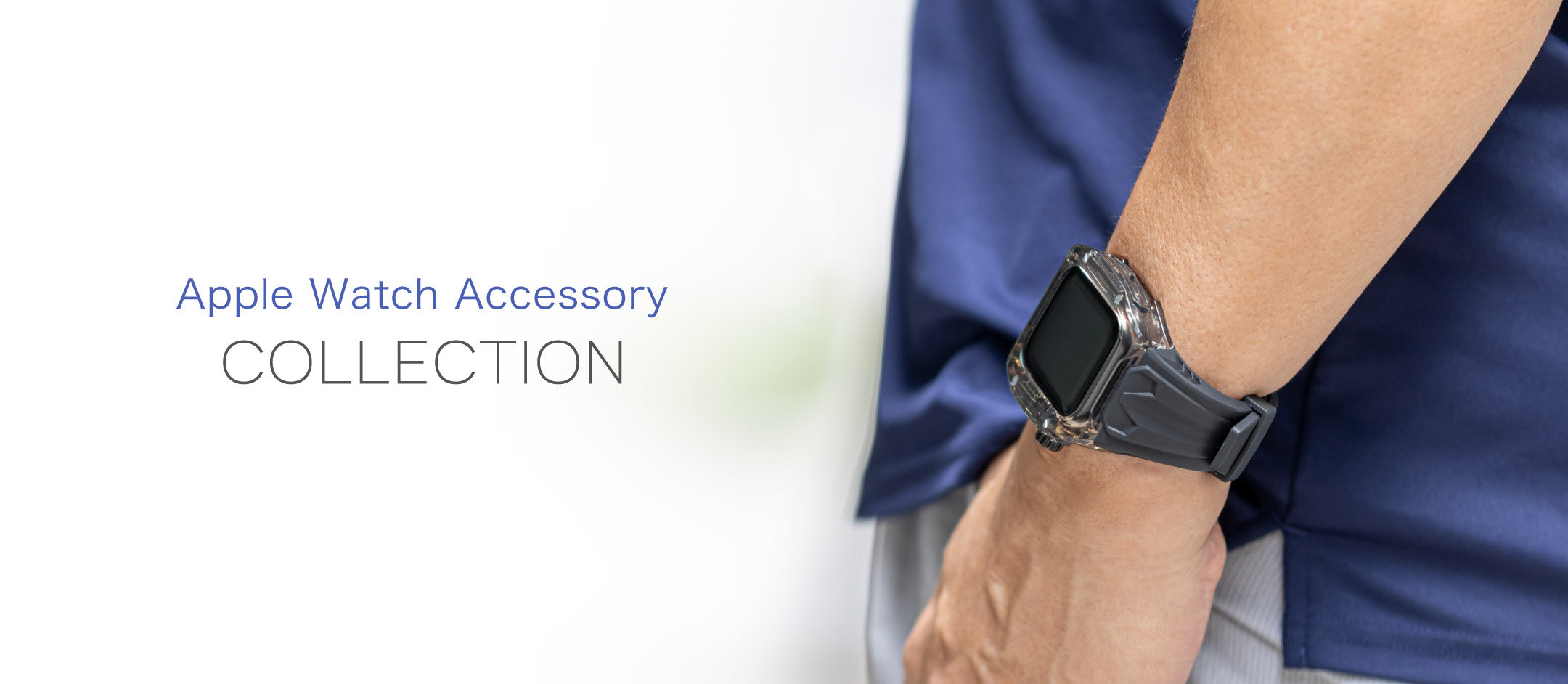 GUESS Silcone Band with Crystal inserts for Apple 42-44 mm